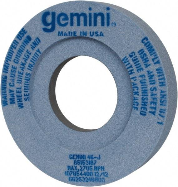 Norton - 12" Diam x 5" Hole x 2" Thick, J Hardness, 46 Grit Surface Grinding Wheel - Aluminum Oxide, Type 7, Coarse Grade, 2,705 Max RPM, Two-Side Recess - Americas Industrial Supply