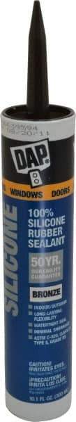 DAP - 10.1 oz Tube Bronze (Color) RTV Silicone Joint Sealant - -40 to 400°F Operating Temp, 10 to 20 min Tack Free Dry Time, 24 hr Full Cure Time - Americas Industrial Supply