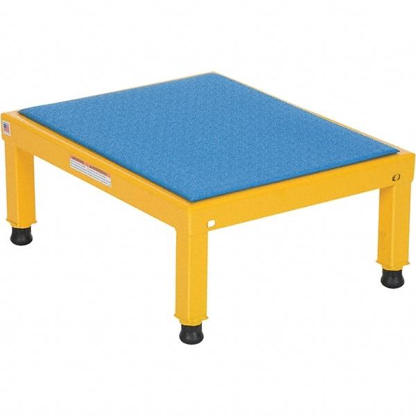 Vestil - 9" High x 19" Wide x 24" Deep, Yellow Step Stand - Steel, 500 Lb Capacity - Americas Industrial Supply