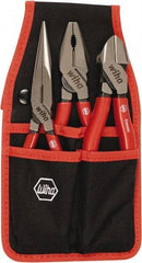 Wiha - 3 Piece Cutting Plier Set - Comes in Clamshell - Americas Industrial Supply