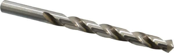Chicago-Latrobe - 3/8" 118° High Speed Steel Jobber Drill - Bright Finish, Right Hand Cut, Spiral Flute, Straight Shank, 5" OAL, Standard Point - Americas Industrial Supply