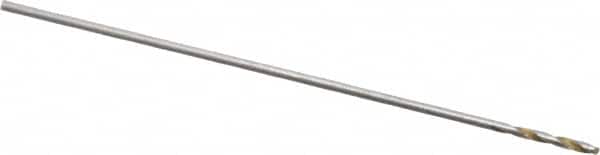 Chicago-Latrobe - #80 118° High Speed Steel Jobber Drill - Bright Finish, Right Hand Cut, Spiral Flute, Straight Shank, 3/4" OAL, Standard Point - Americas Industrial Supply