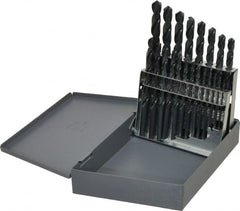 Chicago-Latrobe - 1/16 to 3/8", 118° Point, Oxide Finish, High Speed Steel Jobber Length Drill Bit Set - Americas Industrial Supply