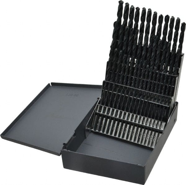 Chicago-Latrobe - 118° Point, Oxide Finish, High Speed Steel Jobber Length Drill Bit Set - Americas Industrial Supply