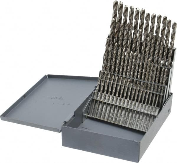 Chicago-Latrobe - 118° Point, Bright Finish, High Speed Steel Jobber Length Drill Bit Set - Americas Industrial Supply