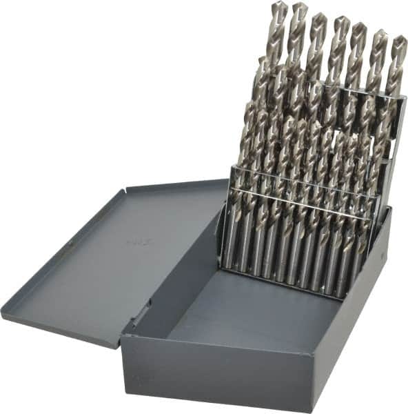 Chicago-Latrobe - 118° Point, Bright Finish, High Speed Steel Jobber Length Drill Bit Set - Americas Industrial Supply