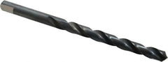 Chicago-Latrobe - Letter F 118° High Speed Steel Jobber Drill - Oxide Finish, Right Hand Cut, Spiral Flute, Tanged Shank, 4-1/8" OAL, Standard Point - Americas Industrial Supply