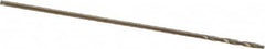 Chicago-Latrobe - 1/64" 135° Cobalt Jobber Drill - Oxide/Gold Finish, Right Hand Cut, Spiral Flute, Straight Shank, 3/4" OAL, Standard Point - Americas Industrial Supply
