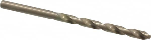 Chicago-Latrobe - 7/32" 135° Cobalt Jobber Drill - Oxide/Gold Finish, Right Hand Cut, Spiral Flute, Straight Shank, 3-3/4" OAL, Split Point - Americas Industrial Supply