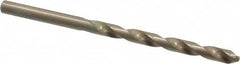 Chicago-Latrobe - 7/32" 135° Cobalt Jobber Drill - Oxide/Gold Finish, Right Hand Cut, Spiral Flute, Straight Shank, 3-3/4" OAL, Split Point - Americas Industrial Supply