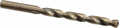 Chicago-Latrobe - 21/64" 135° Cobalt Jobber Drill - Oxide/Gold Finish, Right Hand Cut, Spiral Flute, Straight Shank, 4-5/8" OAL, Split Point - Americas Industrial Supply