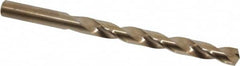 Chicago-Latrobe - 11/32" 135° Cobalt Jobber Drill - Oxide/Gold Finish, Right Hand Cut, Spiral Flute, Straight Shank, 4-3/4" OAL, Split Point - Americas Industrial Supply