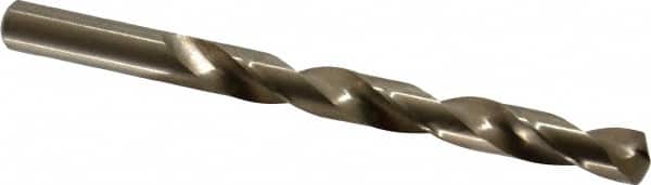 Chicago-Latrobe - 13/32" 135° Cobalt Jobber Drill - Oxide/Gold Finish, Right Hand Cut, Spiral Flute, Straight Shank, 5-1/4" OAL, Split Point - Americas Industrial Supply