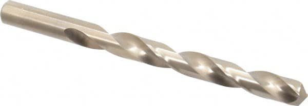 Chicago-Latrobe - 7/16" 135° Cobalt Jobber Drill - Oxide/Gold Finish, Right Hand Cut, Spiral Flute, Straight Shank, 5-1/2" OAL, Split Point - Americas Industrial Supply