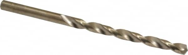 Chicago-Latrobe - #6 135° Cobalt Jobber Drill - Oxide/Gold Finish, Right Hand Cut, Spiral Flute, Straight Shank, 3-3/4" OAL, Split Point - Americas Industrial Supply