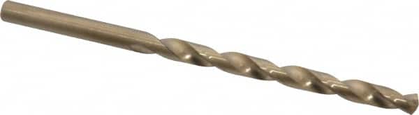 Chicago-Latrobe - #10 135° Cobalt Jobber Drill - Oxide/Gold Finish, Right Hand Cut, Spiral Flute, Straight Shank, 3-5/8" OAL, Split Point - Americas Industrial Supply