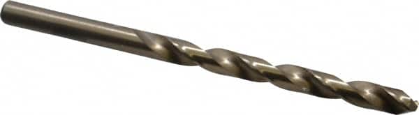 Chicago-Latrobe - 0.234" 135° Cobalt Jobber Drill - Oxide/Gold Finish, Right Hand Cut, Spiral Flute, Straight Shank, 3-7/8" OAL, Split Point - Americas Industrial Supply