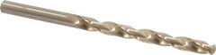 Chicago-Latrobe - 0.257" 135° Cobalt Jobber Drill - Oxide/Gold Finish, Right Hand Cut, Spiral Flute, Straight Shank, 4-1/8" OAL, Split Point - Americas Industrial Supply