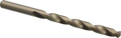 Chicago-Latrobe - 0.295" 135° Cobalt Jobber Drill - Oxide/Gold Finish, Right Hand Cut, Spiral Flute, Straight Shank, 4-3/8" OAL, Split Point - Americas Industrial Supply