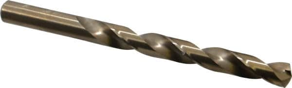 Chicago-Latrobe - 0.413" 135° Cobalt Jobber Drill - Oxide/Gold Finish, Right Hand Cut, Spiral Flute, Straight Shank, 5-1/4" OAL, Split Point - Americas Industrial Supply