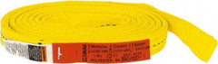 Lift-All - 12' Long x 1" Wide, 3,200 Lb Vertical Capacity, 2 Ply, Polyester Web Sling - 2,500 Lb Choker Capacity, Yellow - Americas Industrial Supply
