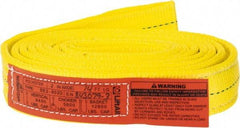 Lift-All - 14' Long x 2" Wide, 6,400 Lb Vertical Capacity, 2 Ply, Polyester Web Sling - 5,000 Lb Choker Capacity, Yellow - Americas Industrial Supply