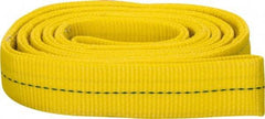 Lift-All - 8' Long x 2" Wide, 6,400 Lb Vertical Capacity, 2 Ply, Polyester Web Sling - 5,000 Lb Choker Capacity, Yellow - Americas Industrial Supply