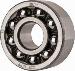 SKF - 12mm Bore Diam, 32mm OD, Open Self Aligning Radial Ball Bearing - 14mm Wide, 2 Rows, Round Bore, 427 Lb Static Capacity, 1,920 Lb Dynamic Capacity - Americas Industrial Supply
