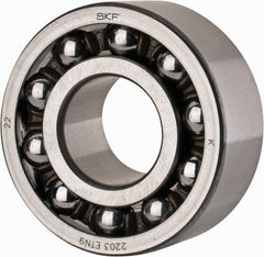 SKF - 17mm Bore Diam, 40mm OD, Open Self Aligning Radial Ball Bearing - 16mm Wide, 2 Rows, Round Bore, 573 Lb Static Capacity, 2,380 Lb Dynamic Capacity - Americas Industrial Supply