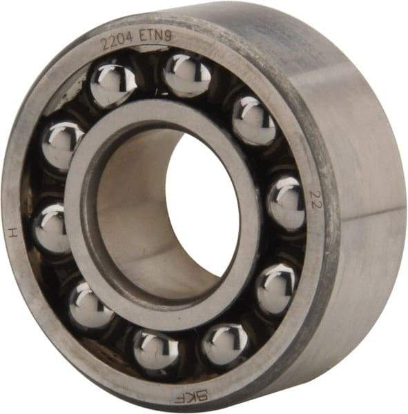 SKF - 20mm Bore Diam, 47mm OD, Open Self Aligning Radial Ball Bearing - 18mm Wide, 2 Rows, Round Bore, 933 Lb Static Capacity, 3,780 Lb Dynamic Capacity - Americas Industrial Supply