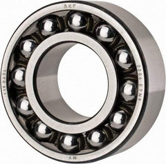 SKF - 30mm Bore Diam, 62mm OD, Open Self Aligning Radial Ball Bearing - 20mm Wide, 2 Rows, Round Bore, 1,510 Lb Static Capacity, 5,350 Lb Dynamic Capacity - Americas Industrial Supply