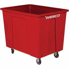 Wesco Industrial Products - 450 Lb Load Capacity, 8 Bushels, Plastic Box Truck - 24" Wide x 35" Long x 29-3/4" High, Red - Americas Industrial Supply