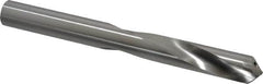 CJT - 39/64" 125° Spiral Flute Carbide-Tipped Screw Machine Drill Bit - Bright Finish, Right Hand Cut, 3-7/16" Flute Length, 5-27/32" OAL, Faceted Point, Straight Shank, Through Coolant - Americas Industrial Supply