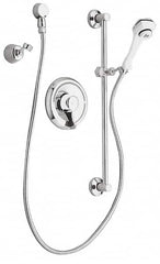 Moen - Concealed, One Handle, Chrome Coated, Steel, Valve and Flex Shower Head - Lever Handle - Americas Industrial Supply