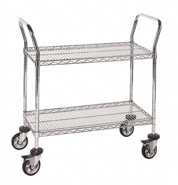 Quantum Storage - 3" High, Open Shelving Wire Shelving Polywheel - Americas Industrial Supply