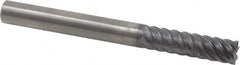 Kennametal - 1/2", 1-3/4" LOC, 1/2" Shank Diam, 5" OAL, 6 Flute, Solid Carbide Square End Mill - Single End, AlTiN Finish, Spiral Flute, 50° Helix, Centercutting, Right Hand Cut, Right Hand Flute, Series HPRDM - Americas Industrial Supply