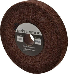 Brite Star - 6" Diam, 1" Face Width, 1" Center Hole, Medium Grade, Aluminum Oxide Deburring Wheel - Convolute, Hard Density 4 Grade, 6,000 RPM - Americas Industrial Supply