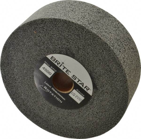 Brite Star - 6" Diam, 2" Face Width, 1" Center Hole, Fine Grade, Silicon Carbide Deburring Wheel - Convolute, Soft Density 6 Grade, 6,000 RPM - Americas Industrial Supply