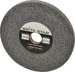 Brite Star - 6" Diam, 1/2" Face Width, 1" Center Hole, Fine Grade, Silicon Carbide Deburring Wheel - Convolute, Hard Density 8 Grade, 6,000 RPM - Americas Industrial Supply