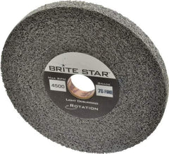 Brite Star - 6" Diam, 1/2" Face Width, 1" Center Hole, Fine Grade, Silicon Carbide Deburring Wheel - Convolute, Medium Density 7 Grade, 6,000 RPM - Americas Industrial Supply