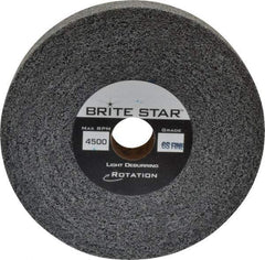 Brite Star - 6" Diam, 1" Face Width, 1" Center Hole, Fine Grade, Silicon Carbide Deburring Wheel - Convolute, Soft Density 7 Grade, 6,000 RPM - Americas Industrial Supply