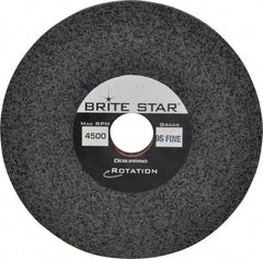 Brite Star - 6" Diam, 1/2" Face Width, 1" Center Hole, Fine Grade, Silicon Carbide Deburring Wheel - Convolute, Extra Hard Density 9 Grade, 4,500 RPM - Americas Industrial Supply