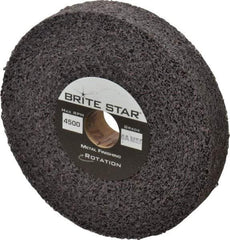 Brite Star - 6" Diam, 1" Face Width, 1" Center Hole, Medium Grade, Aluminum Oxide Deburring Wheel - Convolute, Medium Density 6 Grade, 6,000 RPM - Americas Industrial Supply