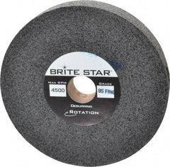 Brite Star - 6" Diam, 1" Face Width, 1" Center Hole, Fine Grade, Silicon Carbide Deburring Wheel - Convolute, Extra Hard Density 9 Grade, 4,500 RPM - Americas Industrial Supply