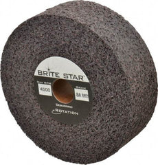 Brite Star - 6" Diam, 2" Face Width, 1" Center Hole, Medium Grade, Aluminum Oxide Deburring Wheel - Convolute, Hard Density 8 Grade, 4,500 RPM - Americas Industrial Supply