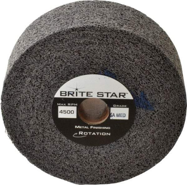 Brite Star - 6" Diam, 2" Face Width, 1" Center Hole, Medium Grade, Aluminum Oxide Deburring Wheel - Convolute, Soft Density 5 Grade, 6,000 RPM - Americas Industrial Supply