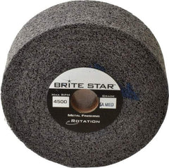 Brite Star - 6" Diam, 2" Face Width, 1" Center Hole, Medium Grade, Aluminum Oxide Deburring Wheel - Convolute, Soft Density 5 Grade, 6,000 RPM - Americas Industrial Supply