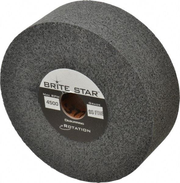 Brite Star - 6" Diam, 2" Face Width, 1" Center Hole, Fine Grade, Silicon Carbide Deburring Wheel - Convolute, Extra Hard Density 9 Grade, 4,500 RPM - Americas Industrial Supply