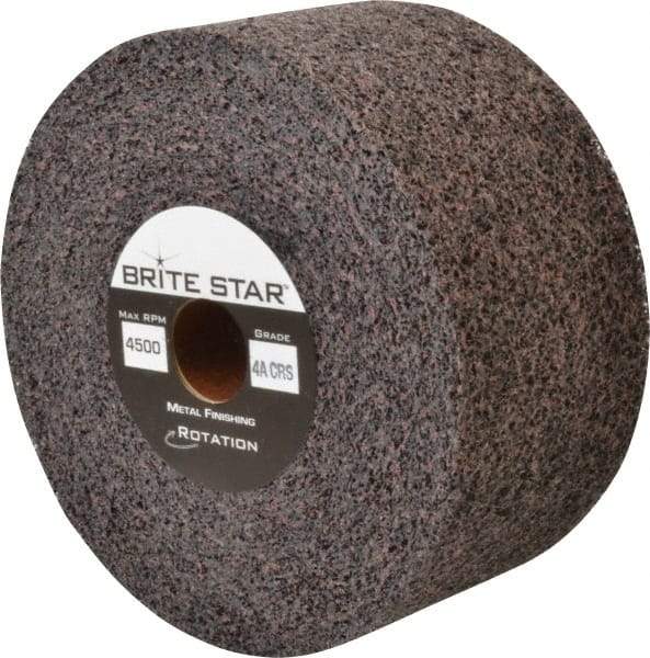 Brite Star - 6" Diam, 3" Face Width, 1" Center Hole, Coarse Grade, Aluminum Oxide Deburring Wheel - Convolute, Soft Density 4 Grade, 6,000 RPM - Americas Industrial Supply