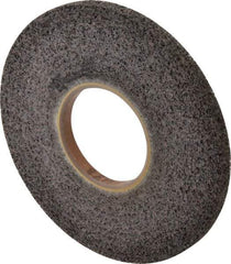 Brite Star - 8" Diam, 1/2" Face Width, 3" Center Hole, Medium Grade, Aluminum Oxide Deburring Wheel - Convolute, Extra Hard Density 8 Grade, 3,400 RPM - Americas Industrial Supply
